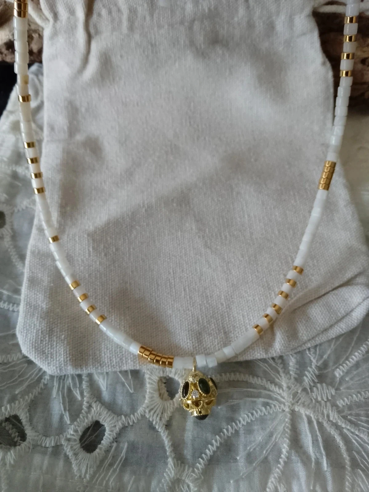 Collier pendentif talisman pierres naturelles – photo 2